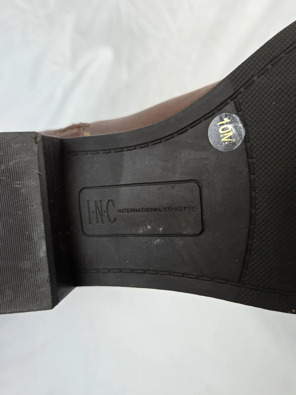 New INC International Concepts Fedee Genuine Leather Knee High Riding Boots 10M